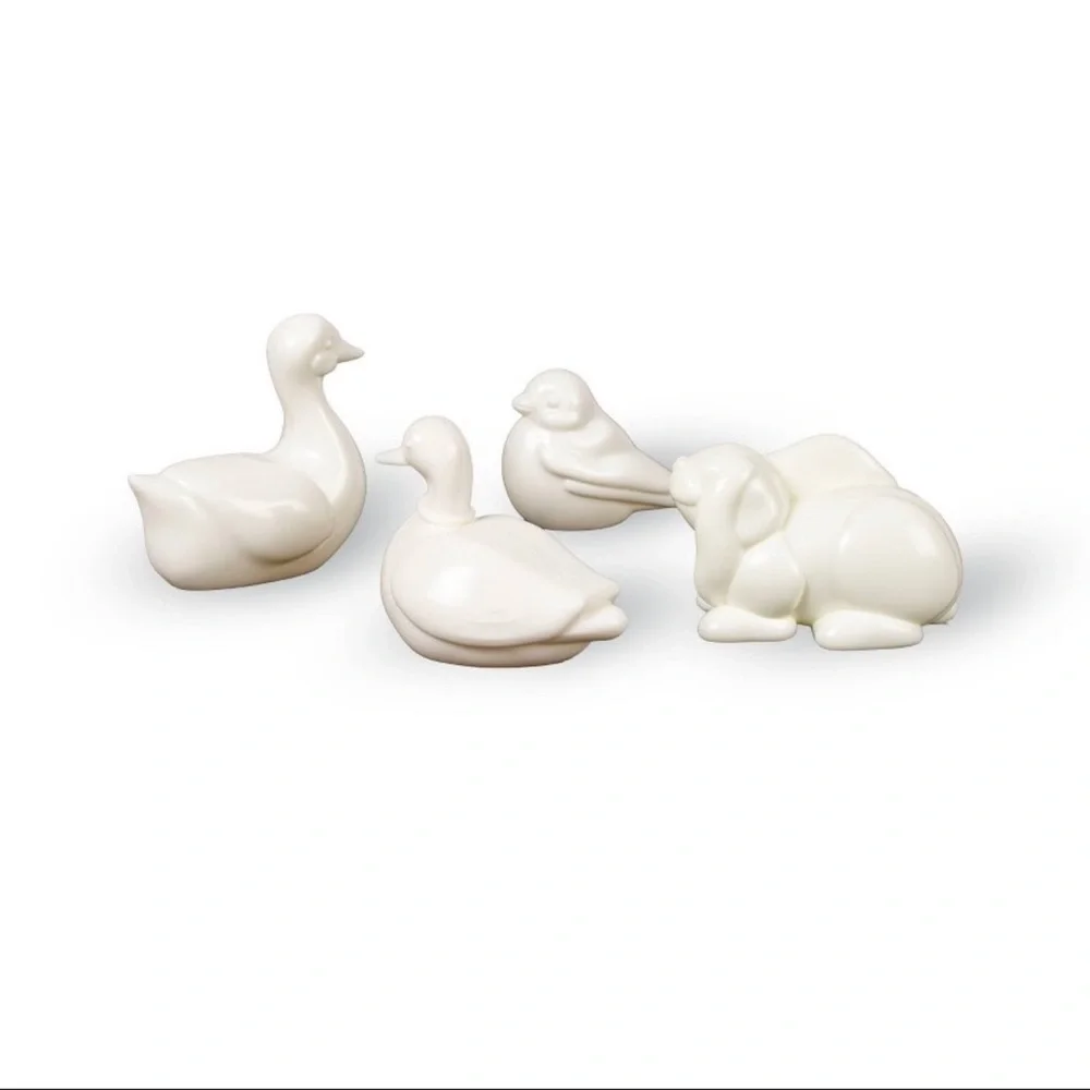 3 for $15 SALE New Target Bullseye 4pc Collectibles -White Bunny, Duck, Bird